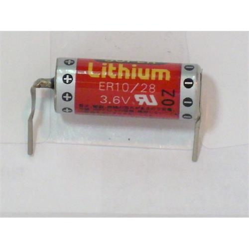 Pila litio 3,6V 450mAh ER10/28 soldar informatica