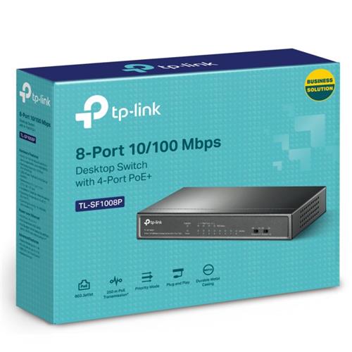 Switch 8 puertos 10/100 TP-Link SF1008P (4 POE)