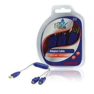 Adaptador USB a 2 salidas PS2 hembras 20cm