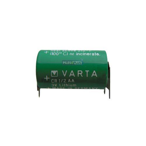 Pila litio 3,6V 1Ah 1/2 AA 3P soldar Varta