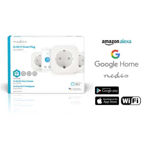 Pack 3xSchuko 10A inteligente Wifi Alexa Google