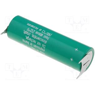 Pila litio 3,6V 2,25A AA 50x14mm 3P soldar Keeper