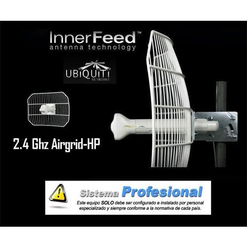 Antena Wifi parabolica+AP 20db HP 2,4GHz Ubiquiti Airgrid