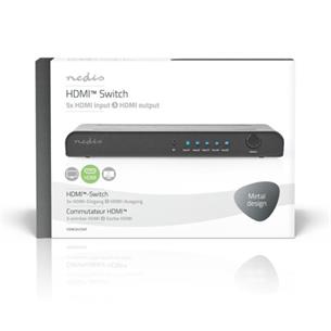 Conmutador HDMI 5-1 salida 4K+mando NEDIS
