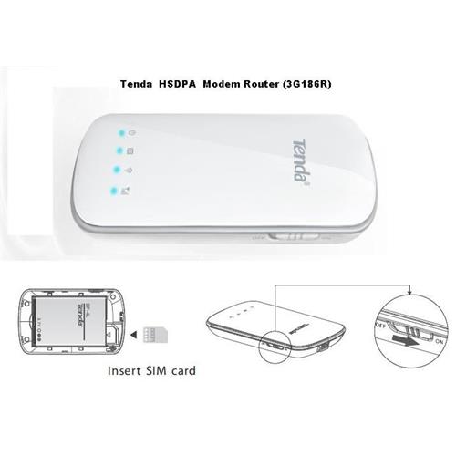 Router Portatil 3G Wifi-N HSPA Tenda 3G186 SIM