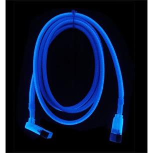 Cable Sata de datos 1m acodado UV Azul Revoltec