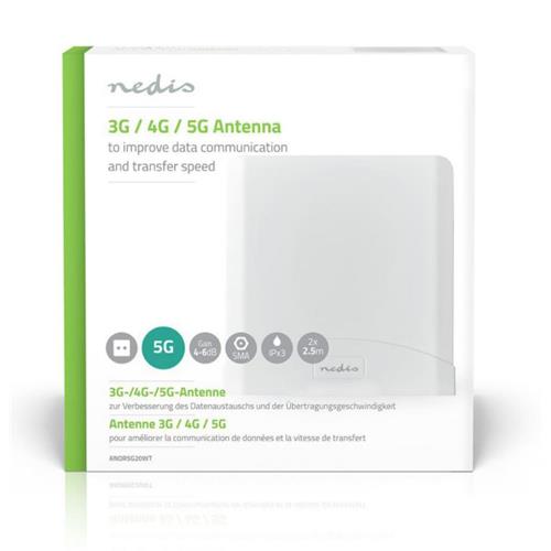 Antena 5G/4G/3G/GSM +2 cables x 2,5 mts Nedis