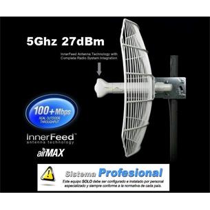Antena Wifi parabolica+AP 27db 5Ghz Ubiquiti Airgrid HP