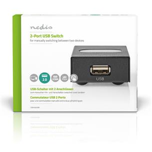 Conmutador tactil USB2.0 de 2 puertos Nedis