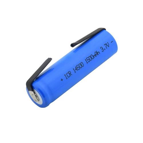 Bateria Litio recargable 3,7V 1500mAh 14500 AA para soldar