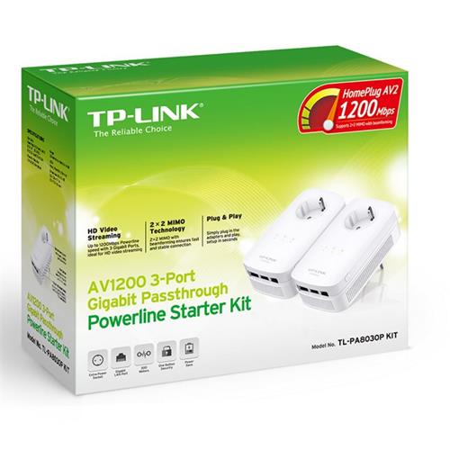 KIT Homeplug PLC+3 Puertos 1000bps 8030PKIT