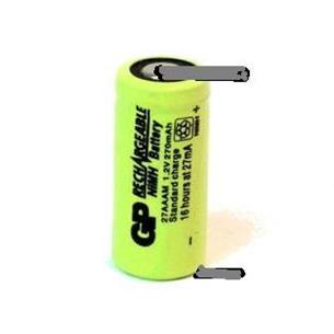 Bateria 1,2V 300mah NI-CD 2/3 AAA, 28x10mm soldar