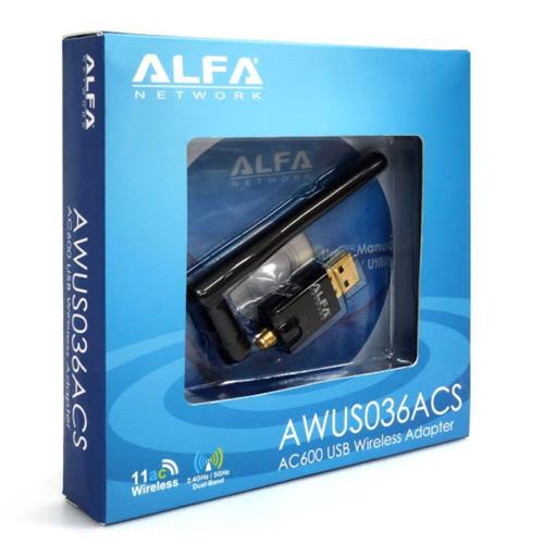 Adaptador Wifi Alfa Network USB2.0 AC600 Dual