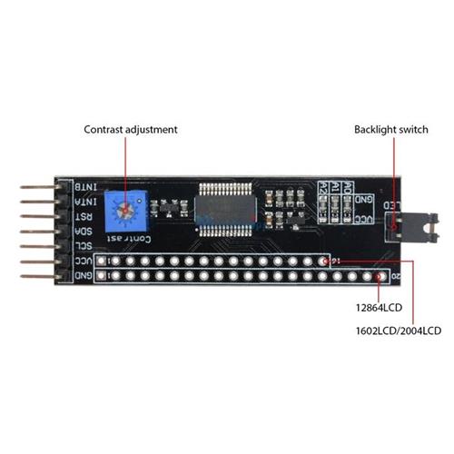 Modulo interface LCD 1602 2004 12864 compatible Arduino