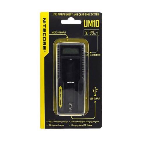 Cargador Nitecore USB Bat x 1 Litio UM10 Digital