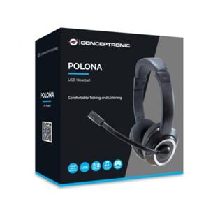 Auricular+Mic USB Conceptronic Polona Negro