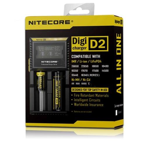 Cargador Nitecore 2 baterias litio o NI-MH DigiD2