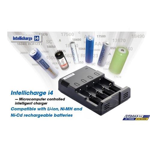 Cargador inteligente 4 baterias litio o NI-MH