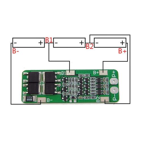 Circuito de carga y proteccion de baterias Li-ion 20A 3S 12,6V Circuito de carga y proteccion de baterias Li-ion 20A 3S 12,6V