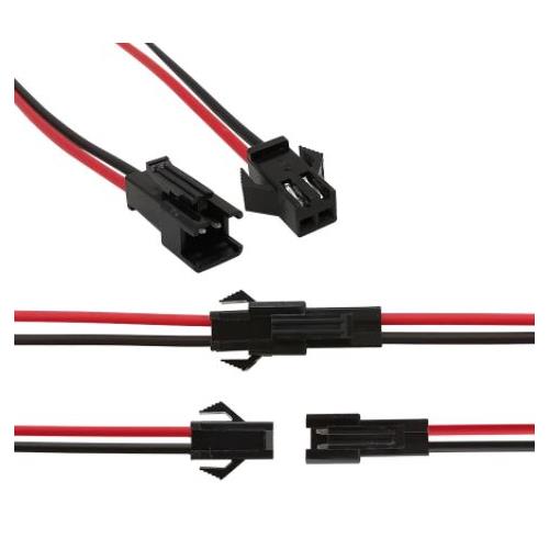 Conector RC tipo JST 2 pines pareja M/H 14cm