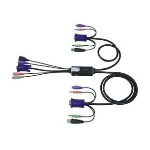 KVM switch VGA+USB+PS2+ audio 2PC ATEN