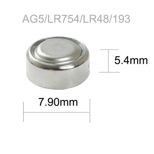 Pila boton alcalina 1,5V LR754 5.4x7.9mm