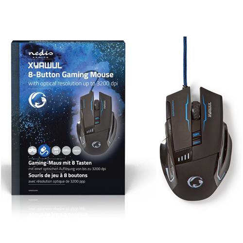 Raton Gaming 8 Botones 4000 dpi RGB Nedis