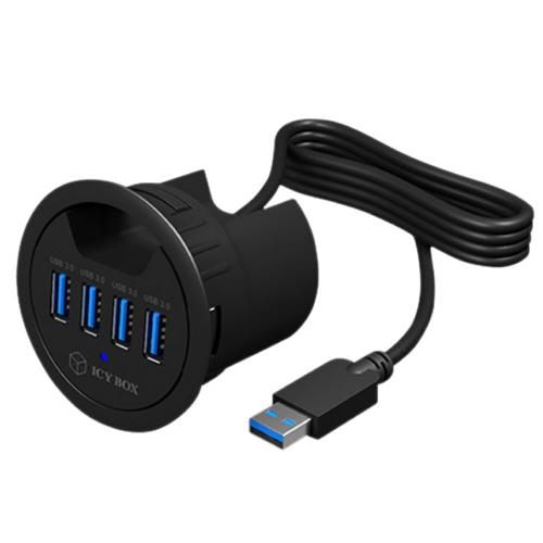 Hub 4 tomas USB3.0 para empotrar ICY-BOX