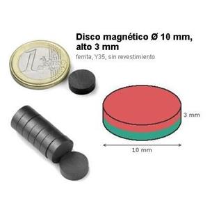 Disco magnetico Ø 10mm x 3mm FAS 200g (iman)