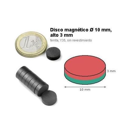 Disco magnetico Ø 10mm x 3mm FAS 200g (iman)
