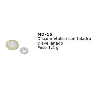 Disco metalico con taladro y avellanada (no iman)