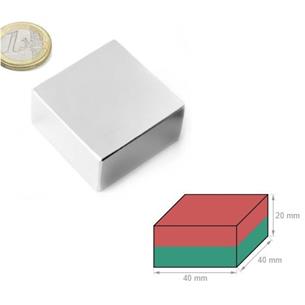 Bloque magnetico40x40x20mm,FSA 60kg (iman)