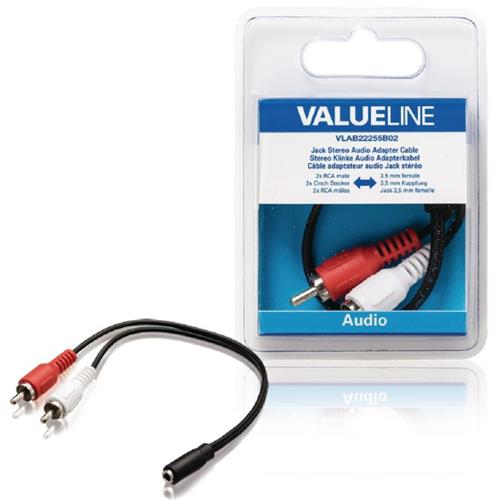 Cable audio Jack 3,5 ST-H/2 RCA-M 20cm Blister