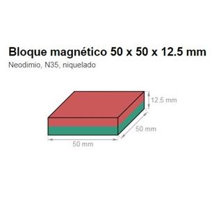 Bloque magnetico 50x50mm FSA 47kg (iman)