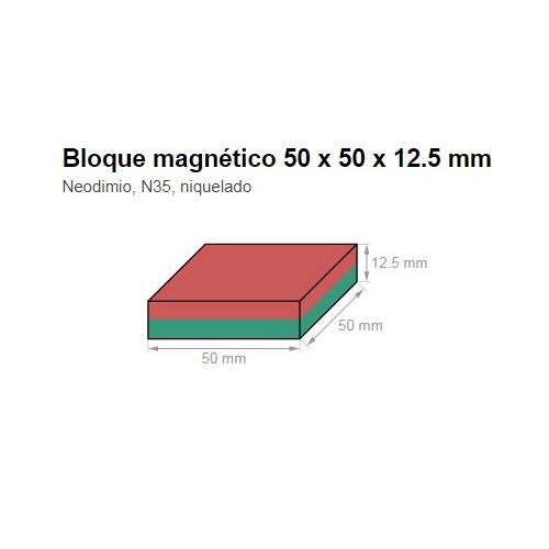 Bloque magnetico 50x50mm FSA 47kg (iman)