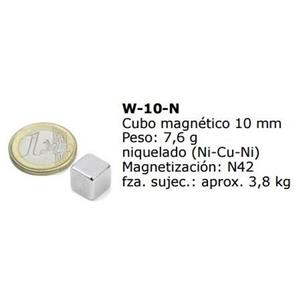 Cubo magnetico 10mm ndFeB  FS 3.8 Kg (iman)