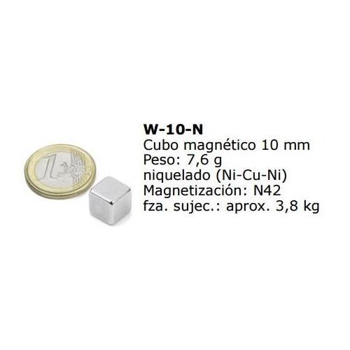 Cubo magnetico 10mm ndFeB  FS 3.8 Kg (iman)