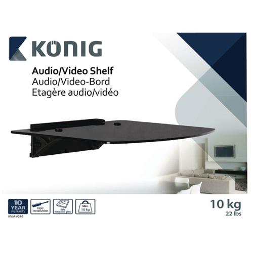 Estanteria vidrio templado Audio/Video 10Kg Konig