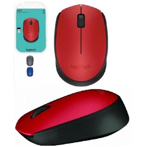 Raton Optico USB Logitech M171 Rojo