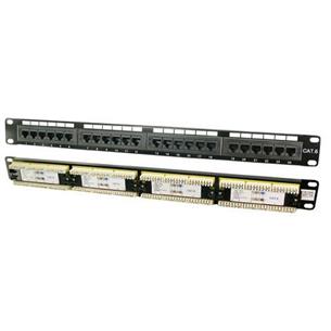Panel rack 19" 24 puertos RJ45 UTP cat.6