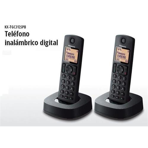 Telefono Dect Panasonic TGC312 DUO Negro