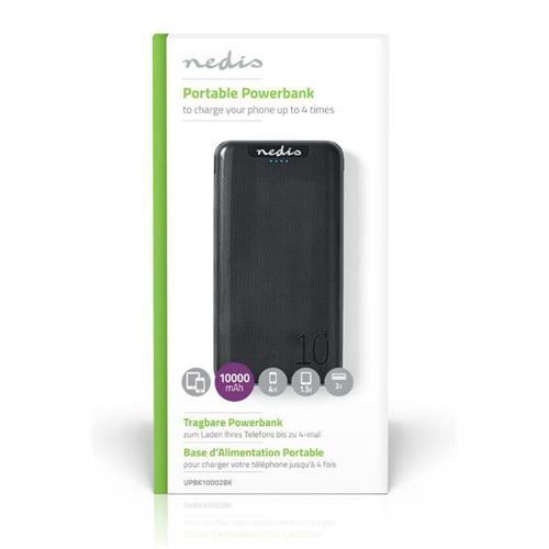 Power Bank NEDIS Negro 10.000 mAh