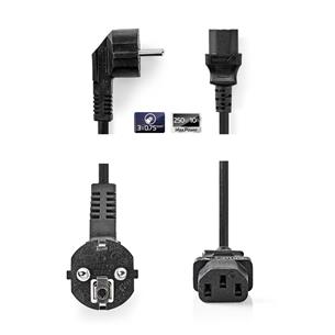 Cable de red para equipos Schuko IEC C13 2mts