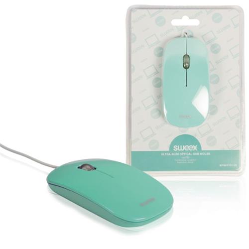 Raton Sweex ultrafino USB 1000ppp Verde