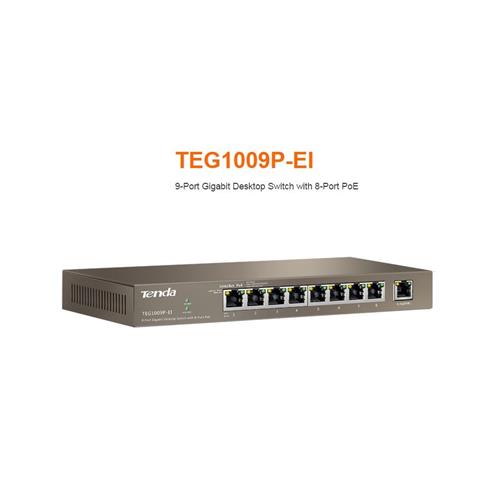 Switch 9P Gigabit TENDA TEG1009Pei (8 POE)