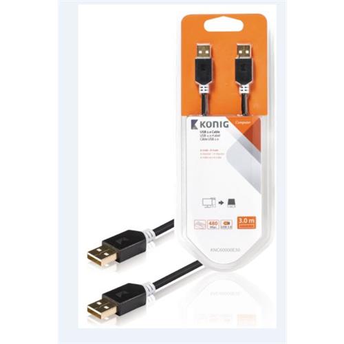 Cable USB 2.0 A-A 3m Blister Konig