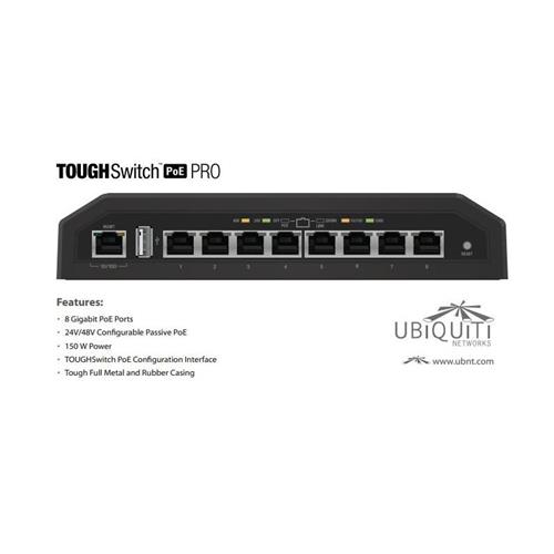 Ubiquiti Switch POE-PRO 8 puertos 10/100/1000