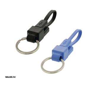 Cable USB 2.0 A-USB micro B 10 cmts llavero