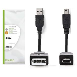Cable USB 2.0 A-USB mini 5P 5mts