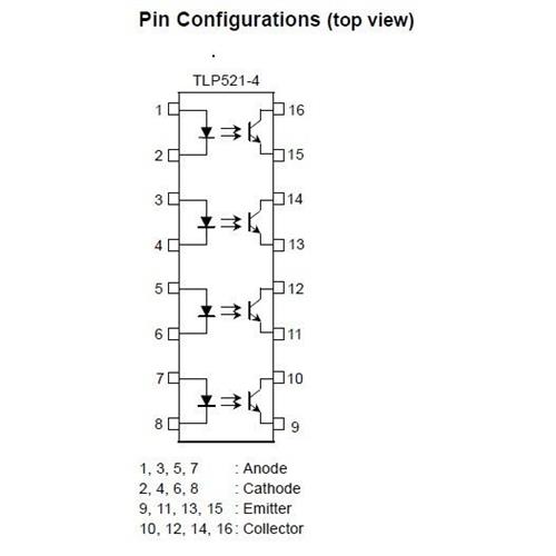 Optoacoplador TLP521-4 DIP16 4 x optoacoplador